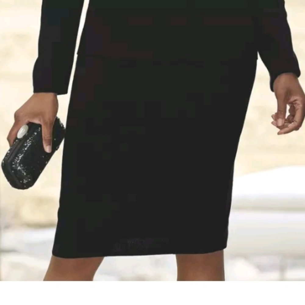 Ashro Gillie  NWT Final $20 / 2 Pc. Knit Skirt Set" Sz. 3X Black - Picture 5 of 10